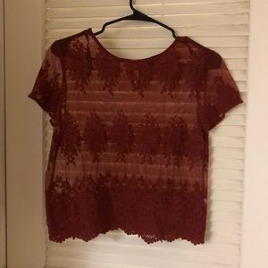 Burnt orange lace shirt!